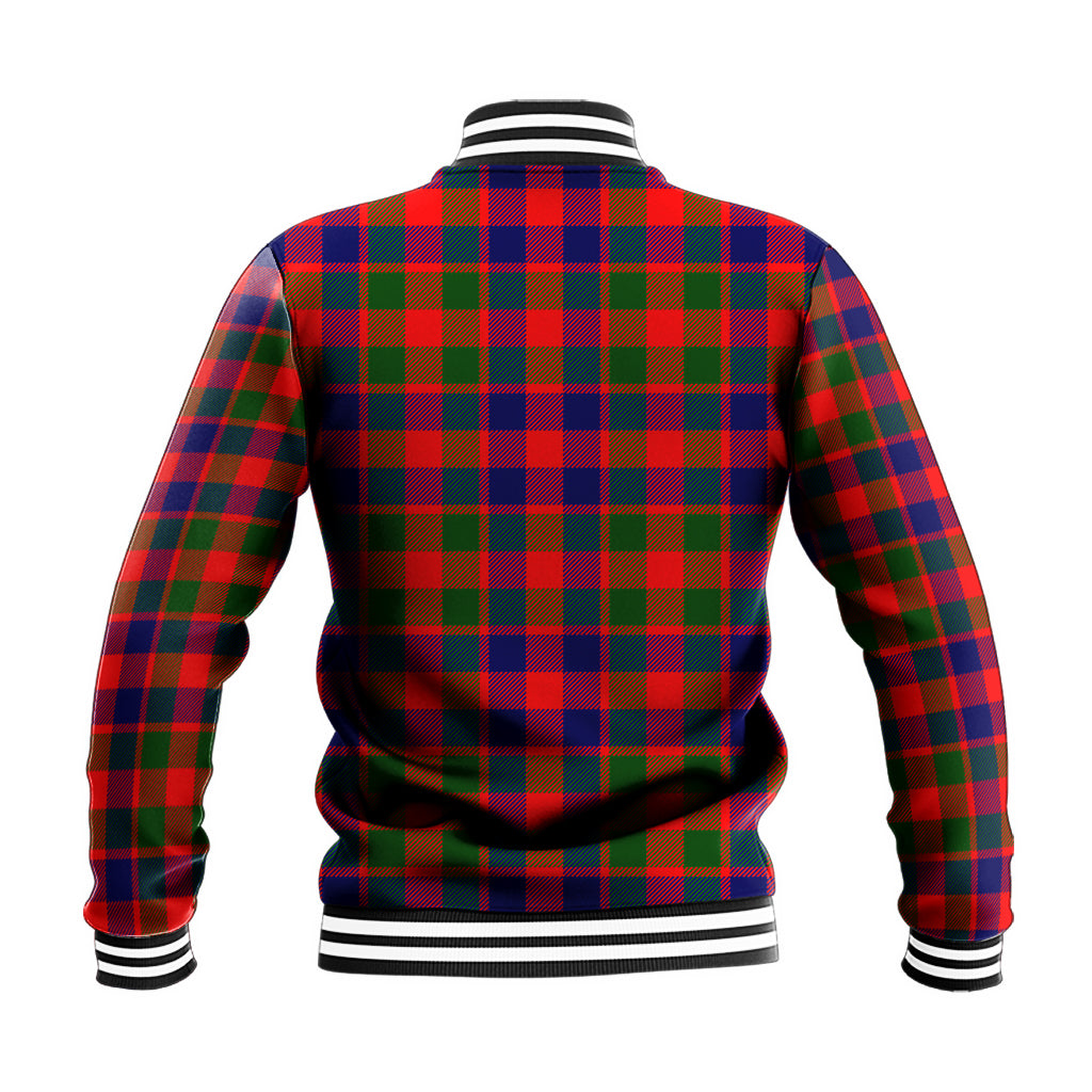 Gow of Skeoch Tartan Baseball Jacket with Family Crest - Tartan Vibes Clothing