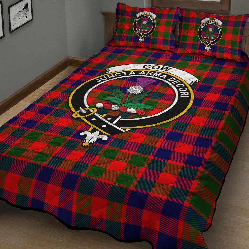 Gow of Skeoch Tartan Quilt Bed Set with Family Crest - Tartan Vibes Clothing