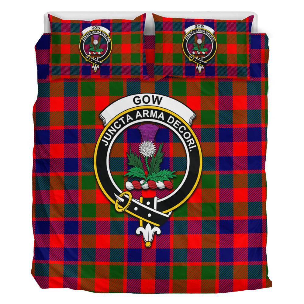 Gow of Skeoch Tartan Bedding Set with Family Crest - Tartan Vibes Clothing