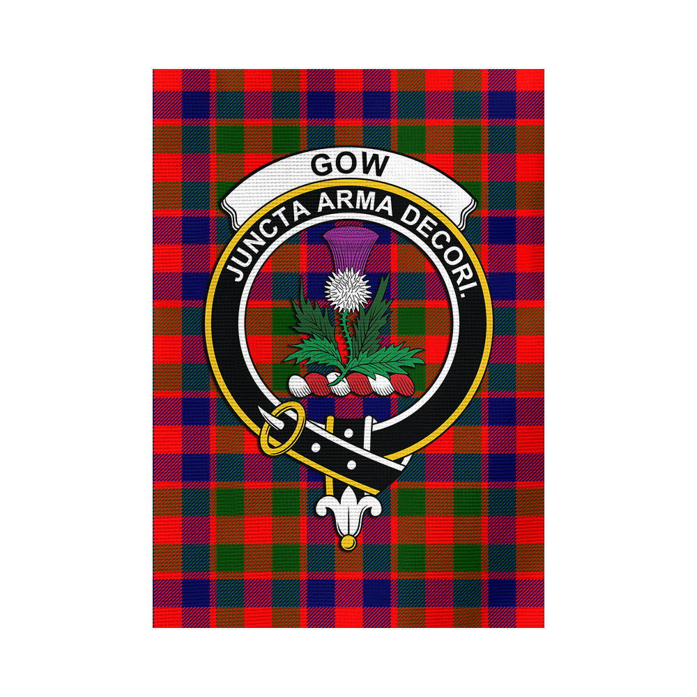 Gow of Skeoch Tartan Flag with Family Crest - Tartan Vibes Clothing