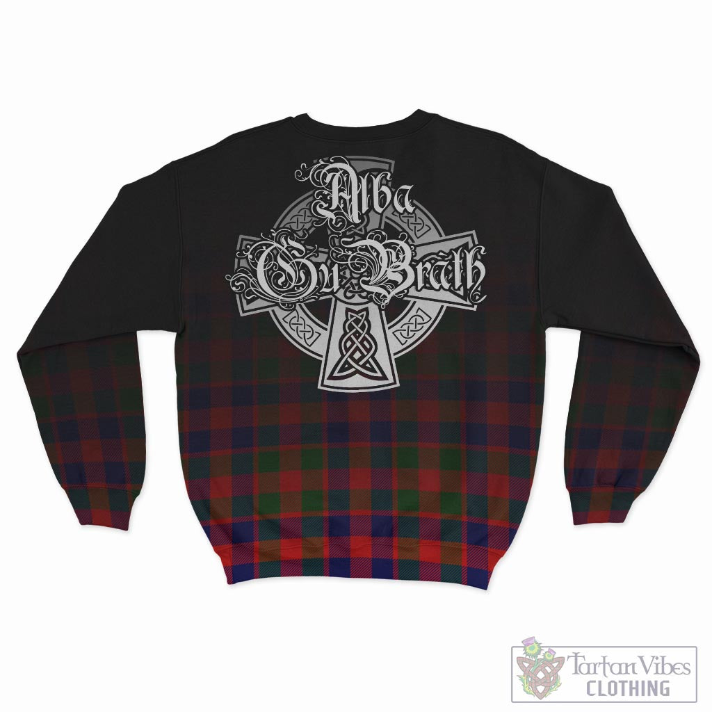 Tartan Vibes Clothing Gow of Skeoch Tartan Sweatshirt Featuring Alba Gu Brath Family Crest Celtic Inspired