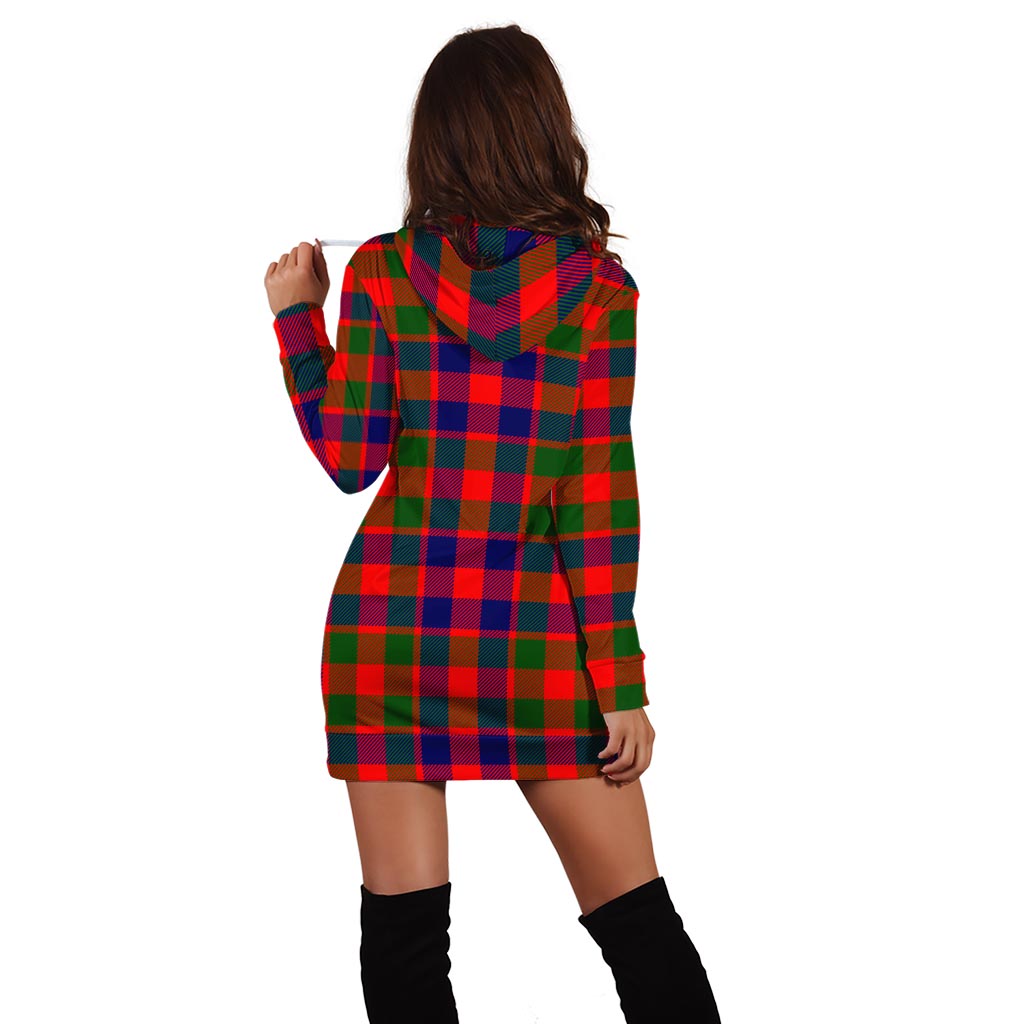 Gow of Skeoch Tartan Hoodie Dress with Family Crest - Tartan Vibes Clothing