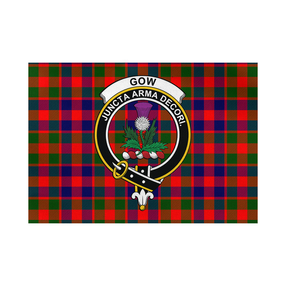 Gow of Skeoch Tartan Flag with Family Crest - Tartan Vibes Clothing