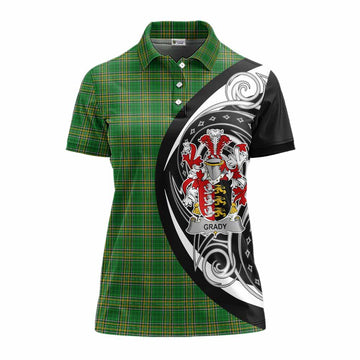 Grady Irish Clan Women's Polo Shirt Celtic Circle Style Women - Tartan Vibes Clothing