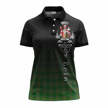 Grady Irish Clan Women's Polo Shirt with Coat of Arms Erin Go Bragh Celtic Inspired Women - Tartan Vibes Clothing