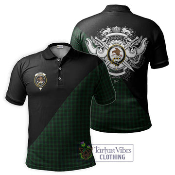 Graham Tartan Polo Shirt with Family Crest and Military Logo Style