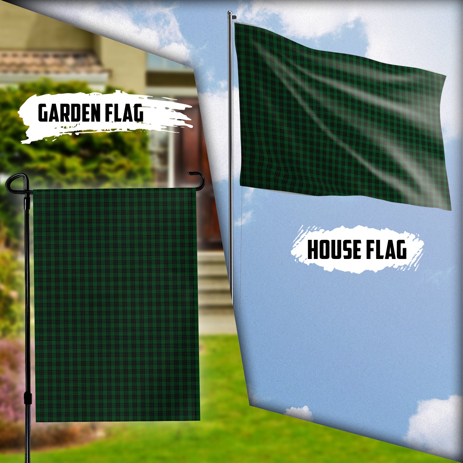 Graham Tartan Flag Garden Flag (Vertical) - Tartan Vibes Clothing