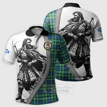 Graham Tartan Clan Crest Polo Shirt with Highlander Warrior Celtic Style