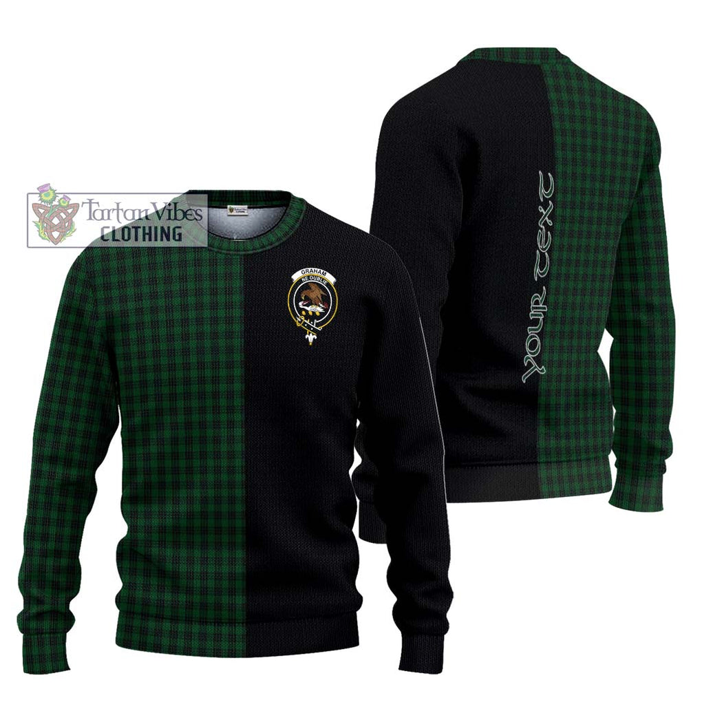 Graham Tartan Knitted Sweater with Family Crest and Half Of Me Style Unisex - Tartanvibesclothing Shop