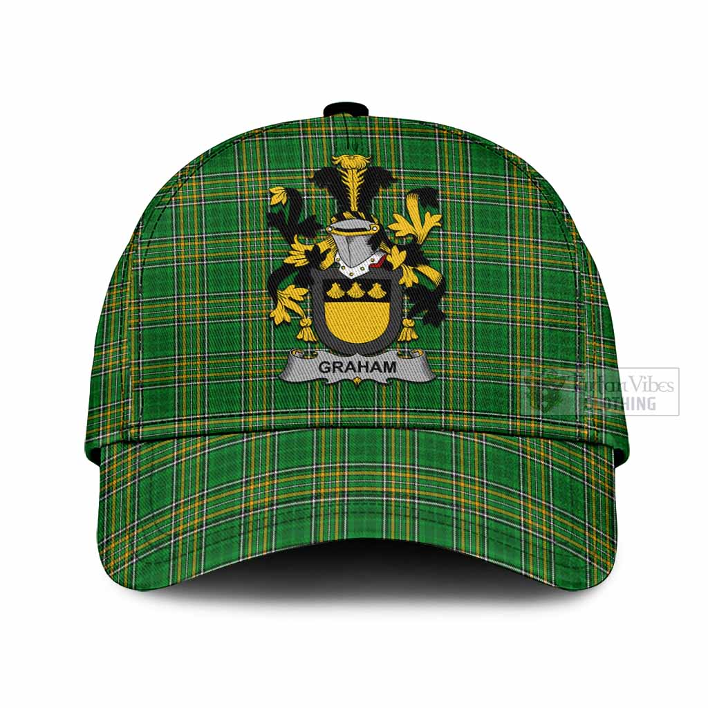 Tartan Vibes Clothing Graham Irish Clan Tartan Classic Cap with Coat of Arms