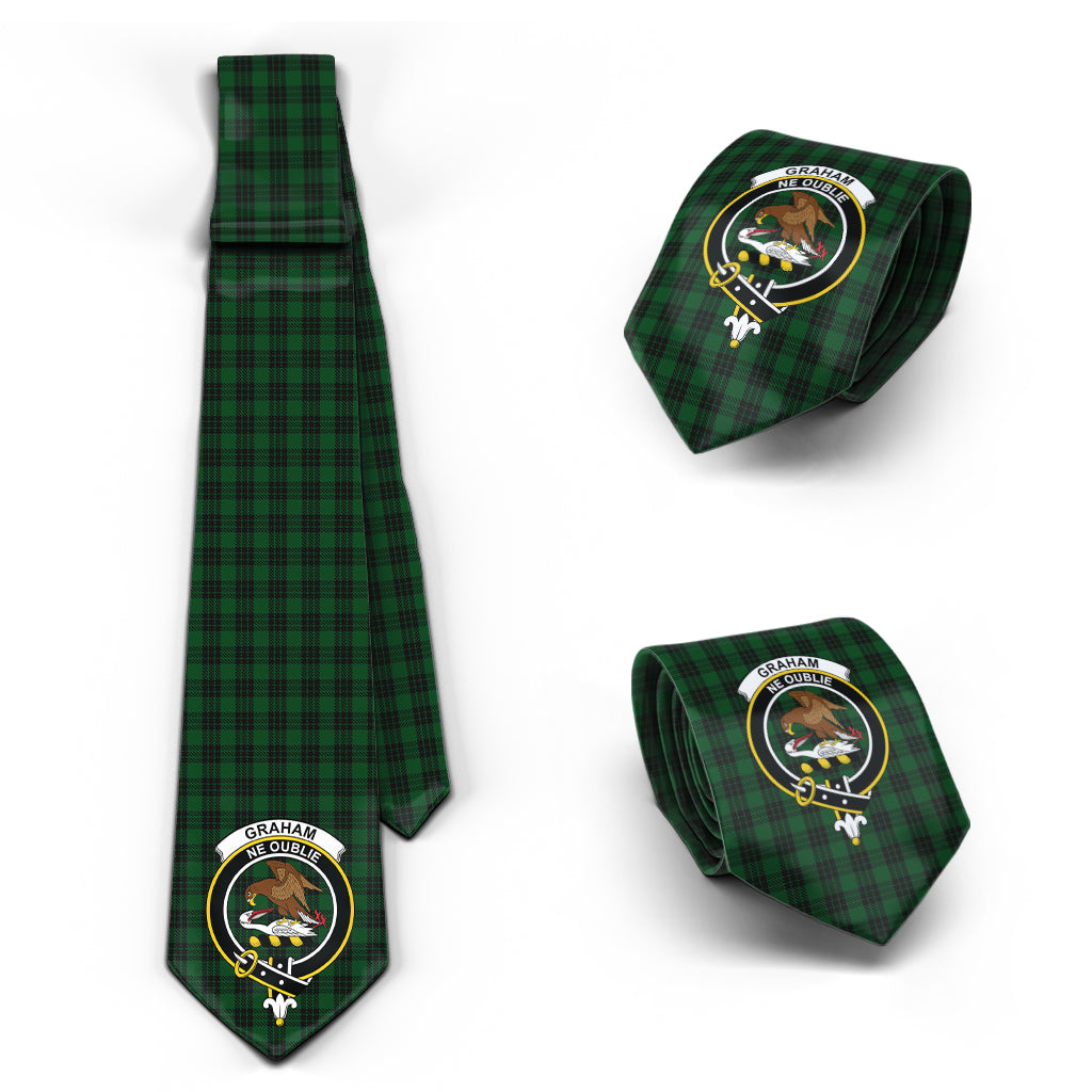 Graham Tartan Classic Necktie with Family Crest Necktie One Size - Tartan Vibes Clothing