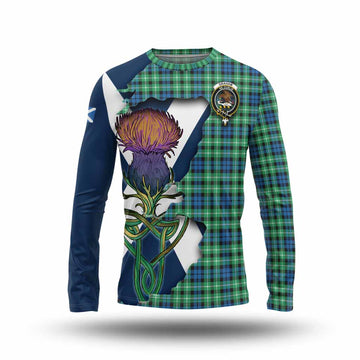 Graham Tartan Family Crest Long Sleeve T-Shirt Scottish Thistle Celtic Inspired Unisex - Tartan Vibes Clothing