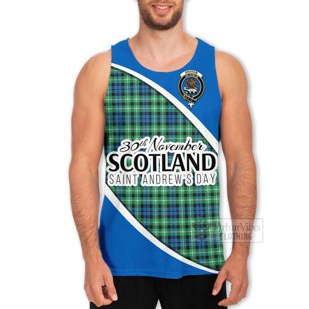 Tartan Vibes Clothing Graham Family Crest Tartan Men's Tank Top Celebrate Saint Andrew's Day in Style