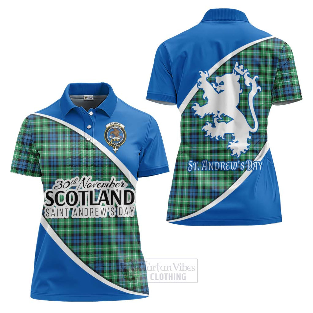 Tartan Vibes Clothing Graham Family Crest Tartan Women's Polo Shirt Celebrate Saint Andrew's Day in Style