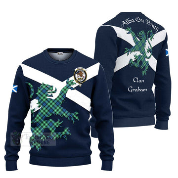 Graham Tartan Lion Rampant Ugly Sweater Proudly Display Your Heritage with Alba Gu Brath and Clan Name