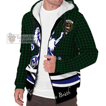 Graham Tartan Sherpa Hoodie with Alba Gu Brath Regal Lion Emblem