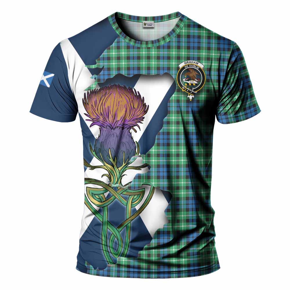 Graham Tartan Family Crest T-Shirt Scottish Thistle Celtic Inspired Kid's Shirt - Tartan Vibes Clothing