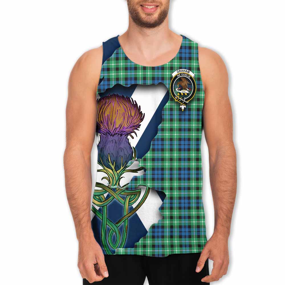 Graham Tartan Family Crest Men's Tank Top Scottish Thistle Celtic Inspired Men - Tartan Vibes Clothing