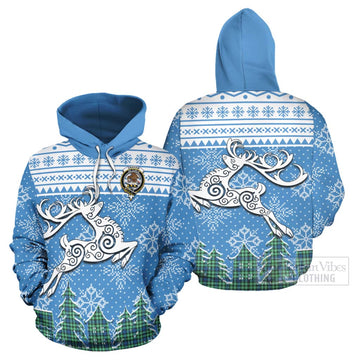 Graham Clan Christmas Hoodie Celtic Reindeer Style