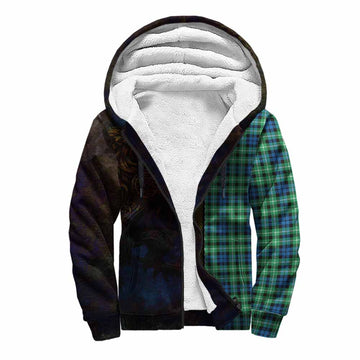 Graham Tartan Family Crest Sherpa Hoodie Alba Gu Brath Be Brave Lion Ancient Style Unisex S - Tartan Vibes Clothing