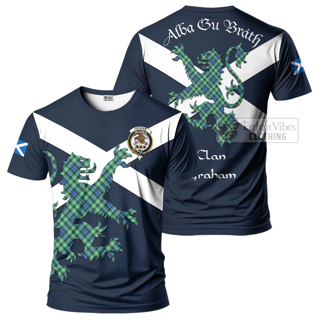 Tartan Vibes Clothing Graham Tartan Lion Rampant T-Shirt – Proudly Display Your Heritage with Alba Gu Brath and Clan Name