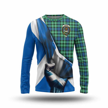 Graham Tartan Long Sleeve T-Shirt with Family Crest Scotland Patriotic Style