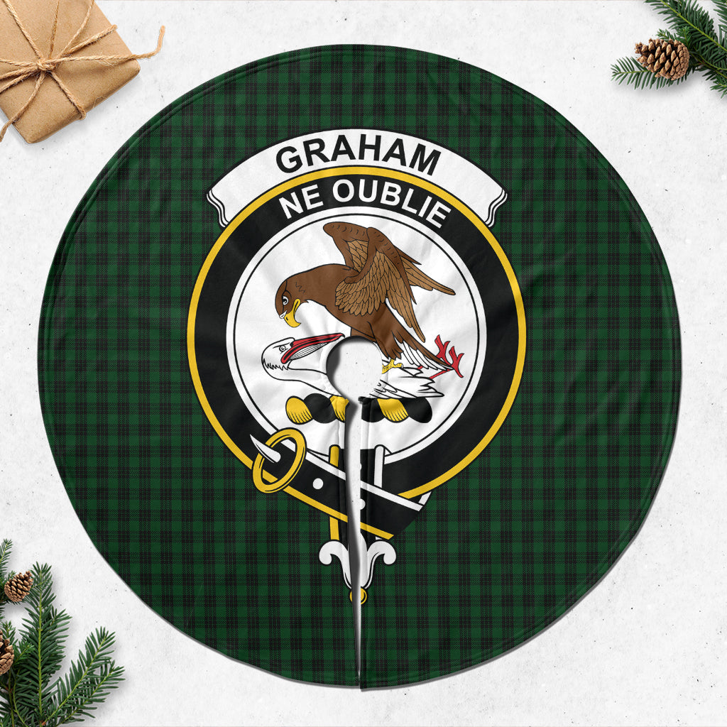 Graham Tartan Christmas Tree Skirt with Family Crest - Tartanvibesclothing