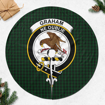 Graham Tartan Christmas Tree Skirt with Family Crest