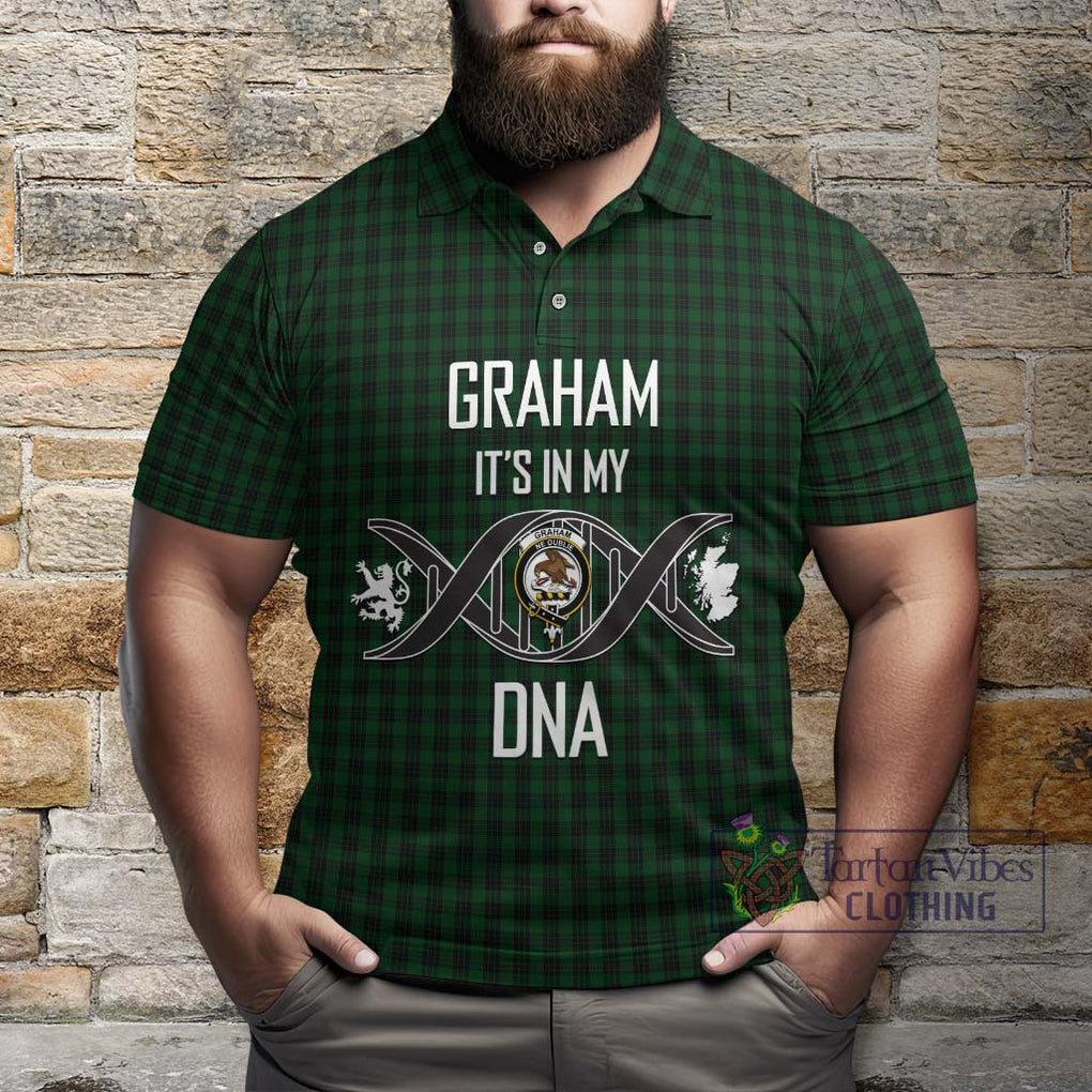 Graham Tartan Polo Shirt with Family Crest DNA In Me Style Kid - Tartanvibesclothing Shop