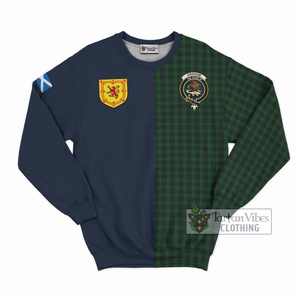 Tartan Vibes Clothing Graham Tartan Sweatshirt with Scottish Lion Royal Arm Half Style