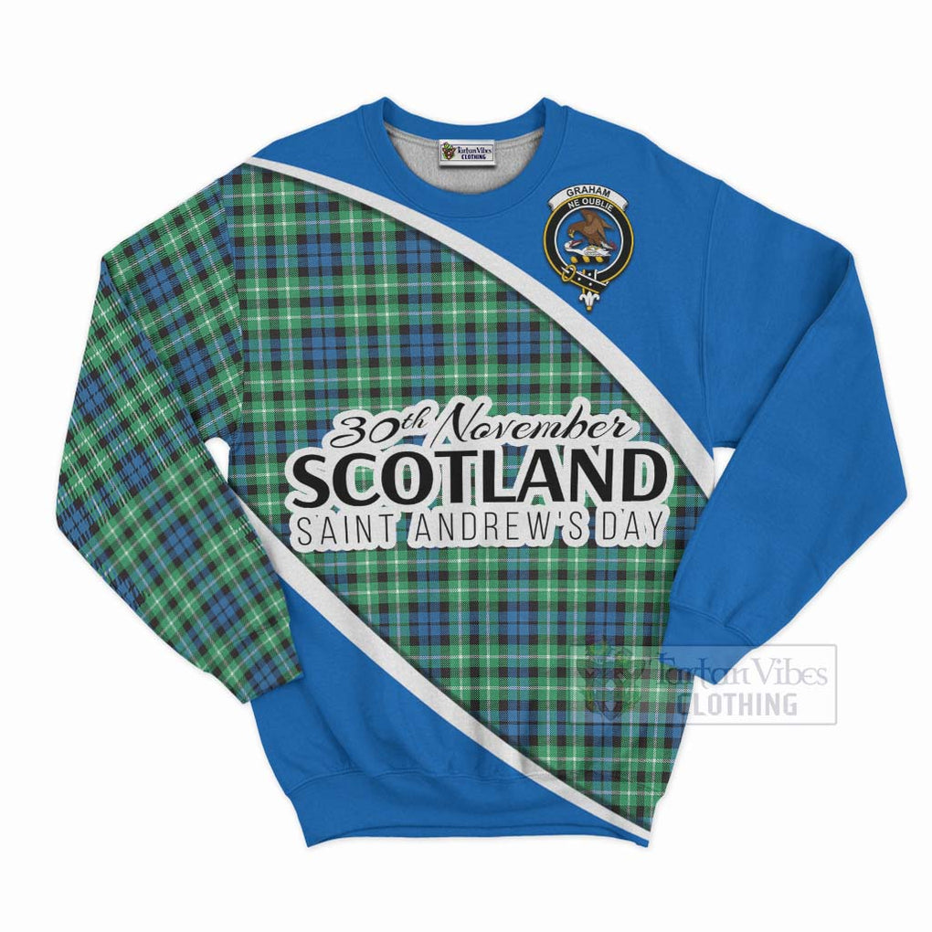 Tartan Vibes Clothing Graham Family Crest Tartan Sweatshirt Celebrate Saint Andrew's Day in Style