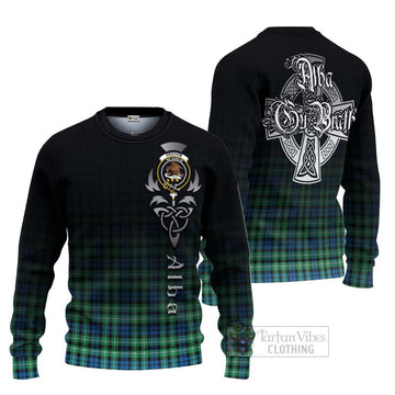 Graham Tartan Ugly Sweater Featuring Alba Gu Brath Family Crest Celtic Inspired