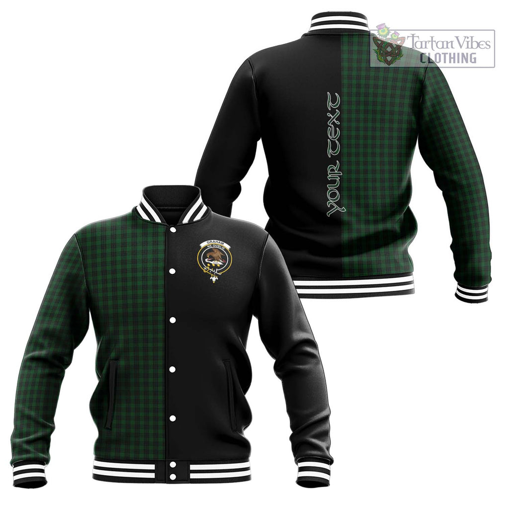 Graham Tartan Baseball Jacket with Family Crest and Half Of Me Style Unisex - Tartanvibesclothing Shop