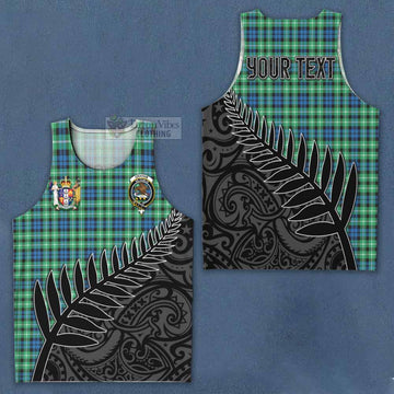 Graham Crest Tartan Men's Tank Top with New Zealand Silver Fern Half Style