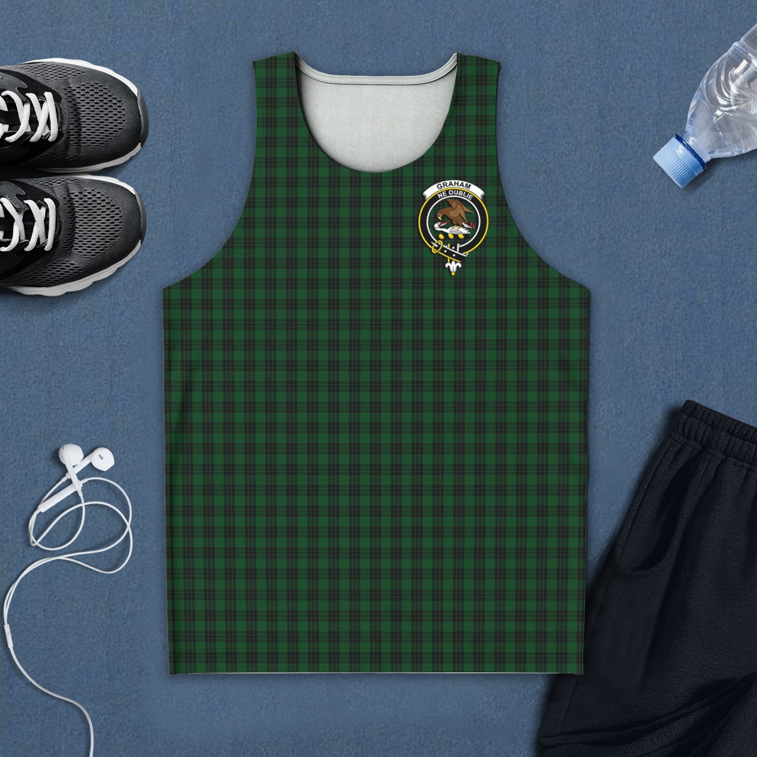 graham-tartan-mens-tank-top-with-family-crest