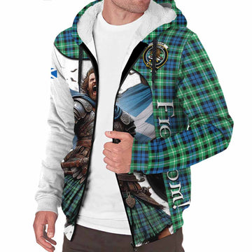 Graham Crest Tartan Sherpa Hoodie Inspired by the Freedom of Scottish Warrior