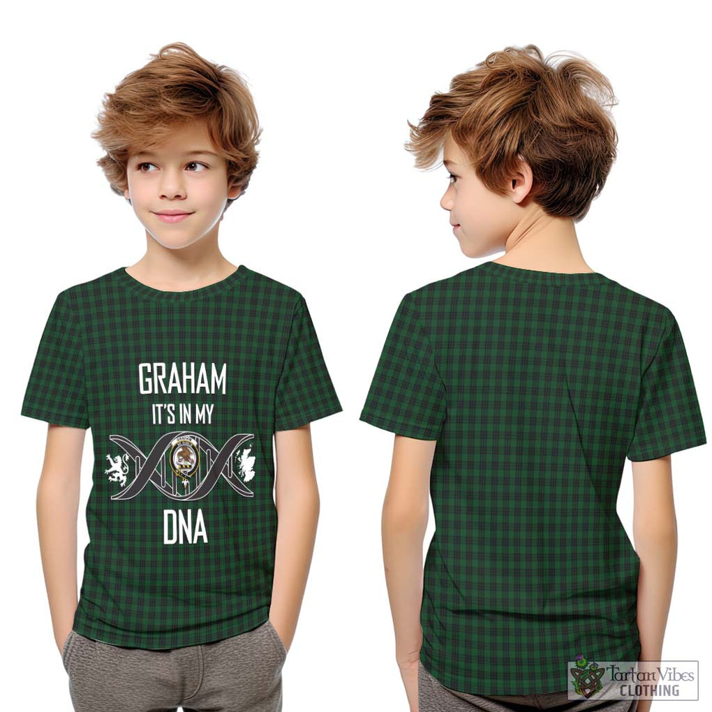 Graham Tartan Kid T-Shirt with Family Crest DNA In Me Style Youth XL Size14 - Tartanvibesclothing Shop