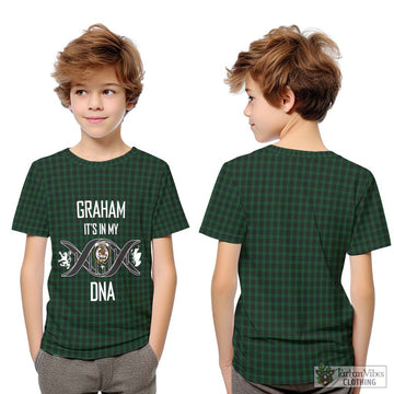 Graham Tartan Kid T-Shirt with Family Crest DNA In Me Style