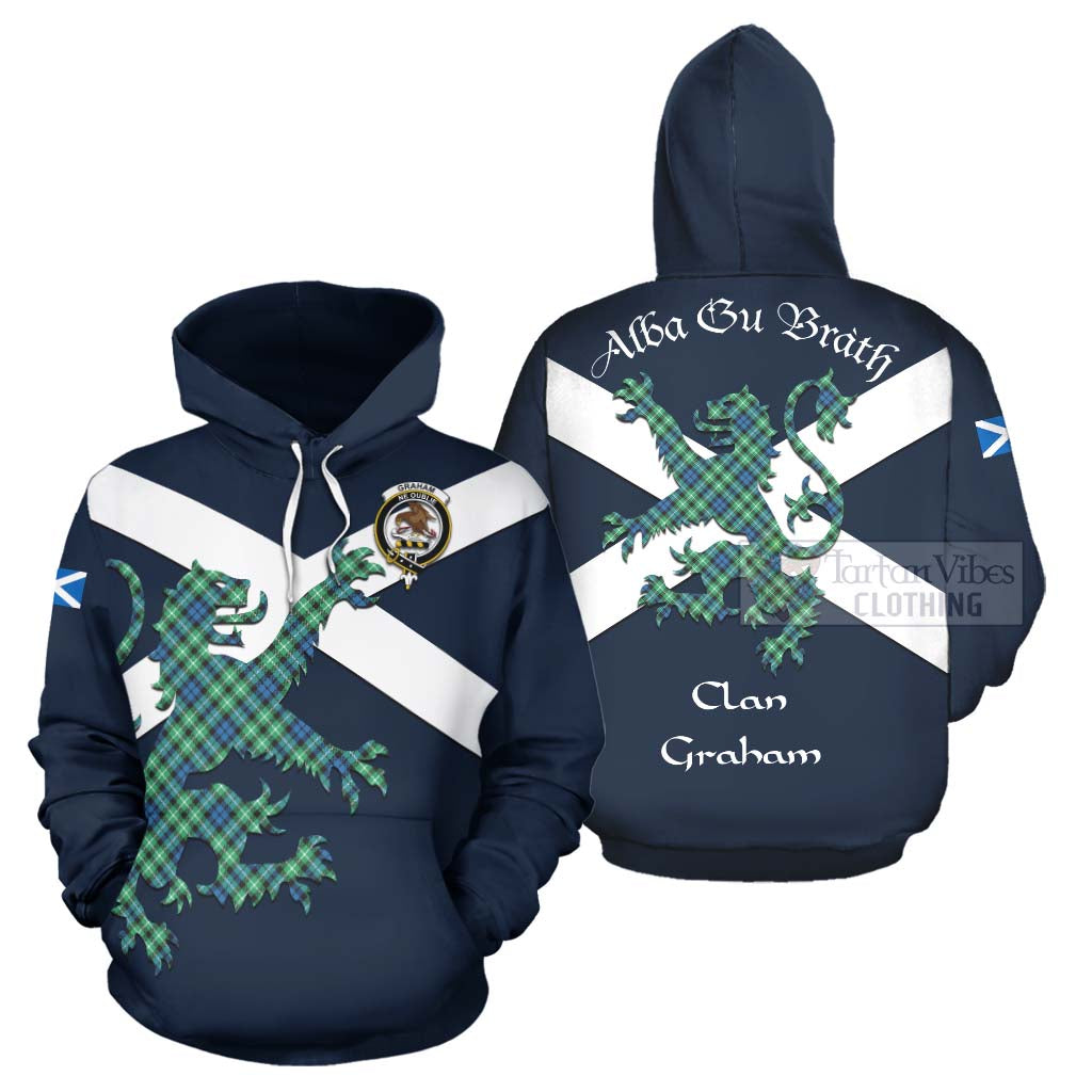 Tartan Vibes Clothing Graham Tartan Lion Rampant Hoodie – Proudly Display Your Heritage with Alba Gu Brath and Clan Name