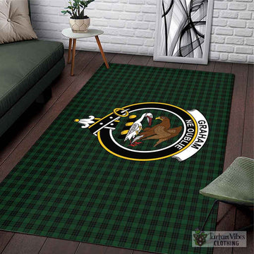 Graham Tartan Area Rug with Family Crest