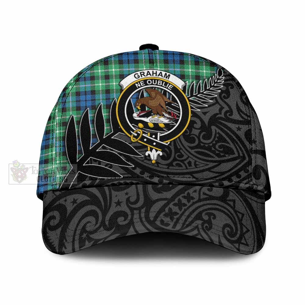 Tartan Vibes Clothing Graham Tartan Classic Cap with New Zealand Silver Fern Half Style