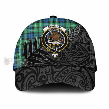 Graham Tartan Classic Cap with New Zealand Silver Fern Half Style