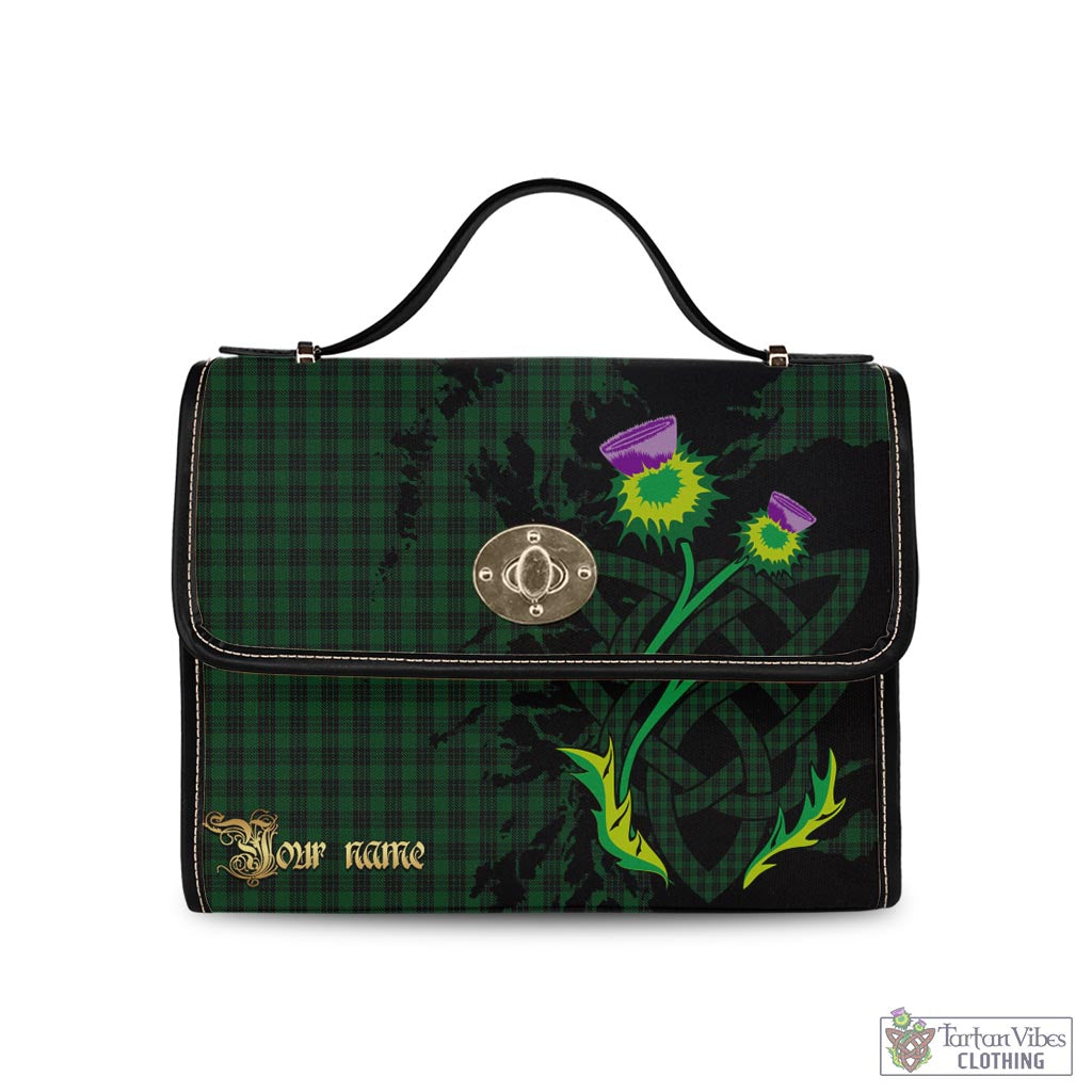 Tartan Vibes Clothing Graham Tartan Waterproof Canvas Bag with Scotland Map and Thistle Celtic Accents