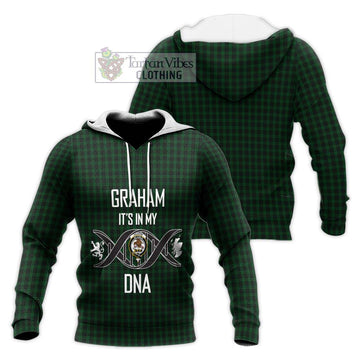 Graham Tartan Knitted Hoodie with Family Crest DNA In Me Style