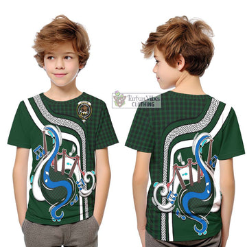 Graham Tartan Kid T-Shirt with Epic Bagpipe Style