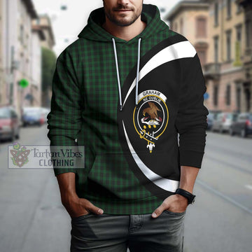 Graham Tartan Hoodie with Family Crest Circle Style