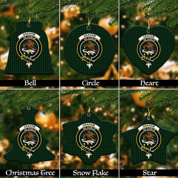 Graham Tartan Christmas Ceramic Ornaments with Family Crest