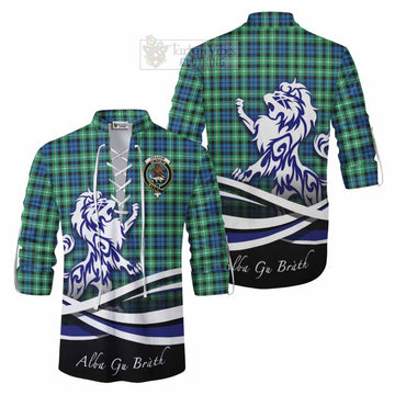 Graham Tartan Ghillie Kilt Shirt with Alba Gu Brath Regal Lion Emblem