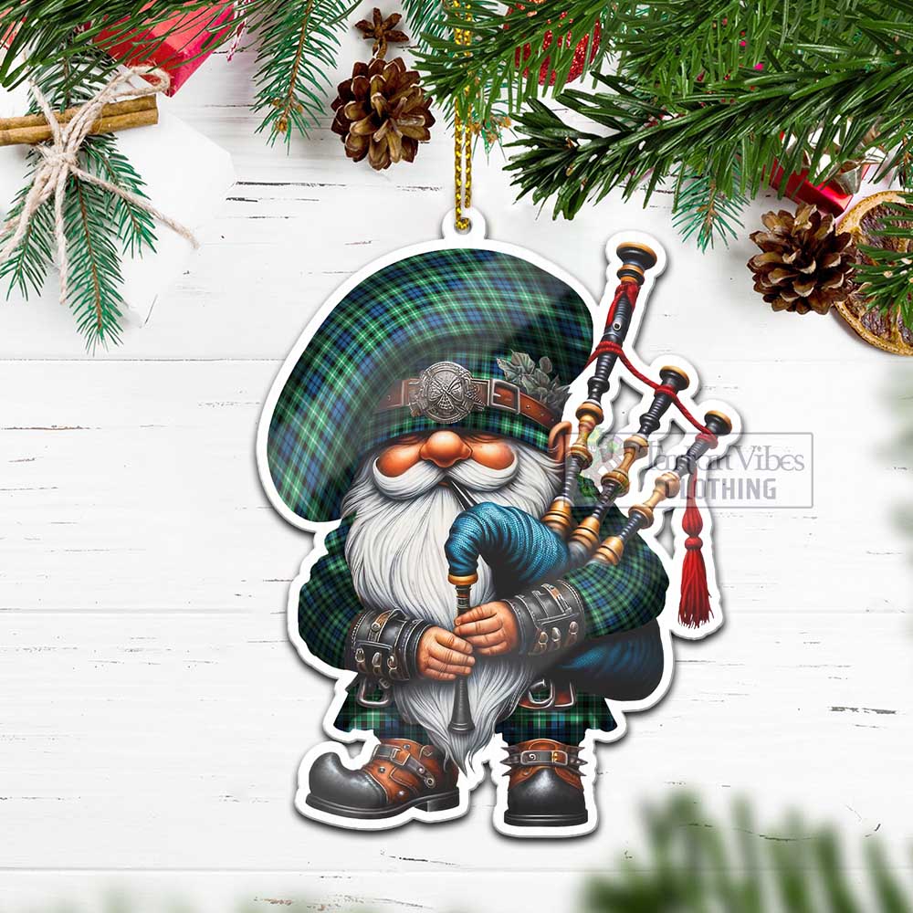 Tartan Vibes Clothing Graham Tartan Badpiper Gnome Christmas Ornament