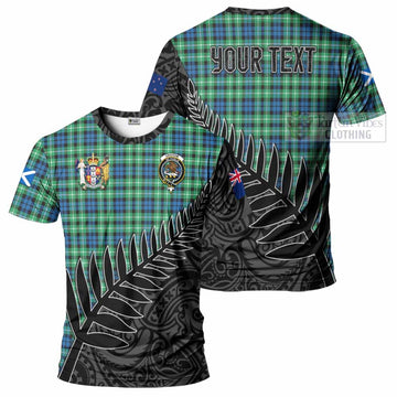 Graham Crest Tartan T-Shirt with New Zealand Silver Fern Half Style